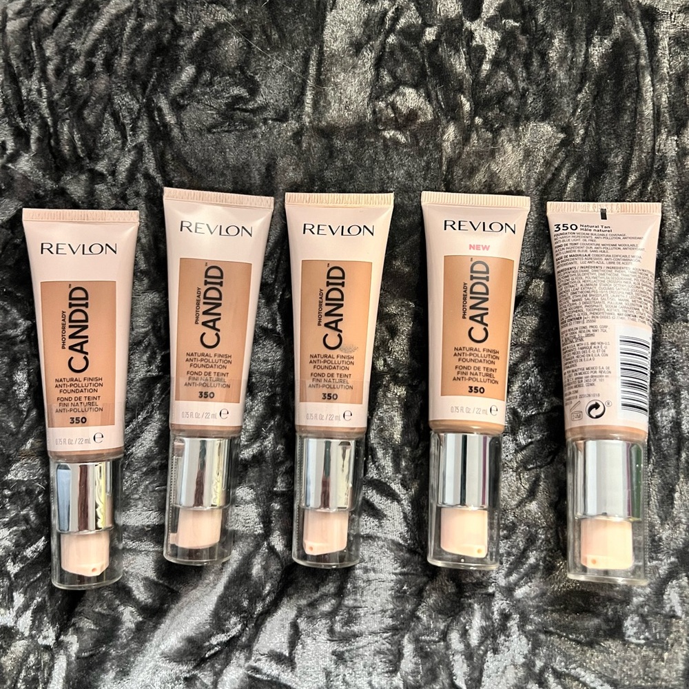 NEW Revlon Photo Ready Candid Natural Finish Foundation, #350 Natural Tan x 5